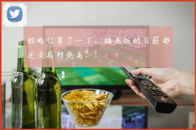 粗略估算了一下，梅老板的日薪都还没有郑爽高？！