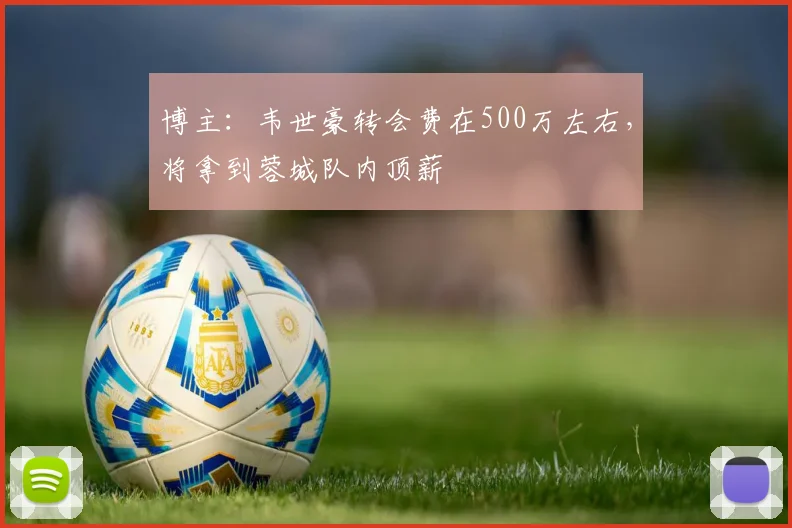 博主：韦世豪转会费在500万左右，将拿到蓉城队内顶薪