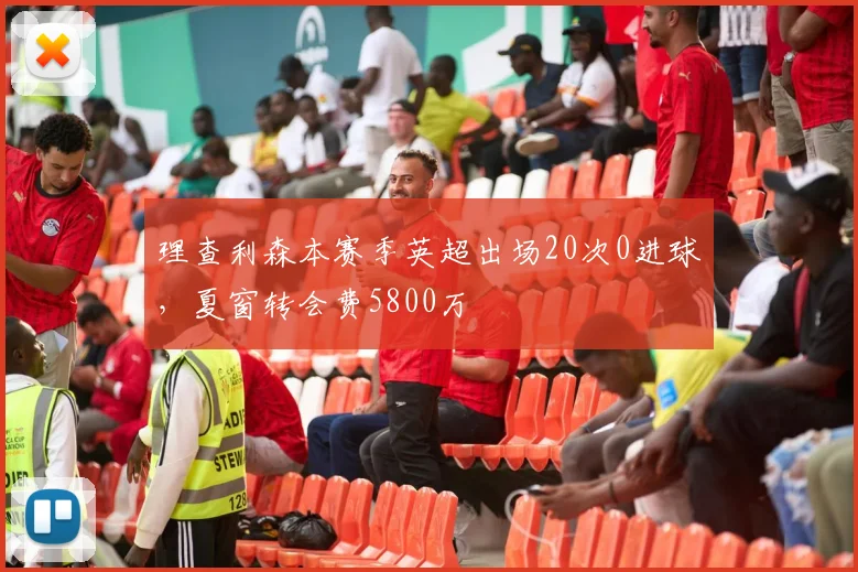 理查利森本赛季英超出场20次0进球，夏窗转会费5800万